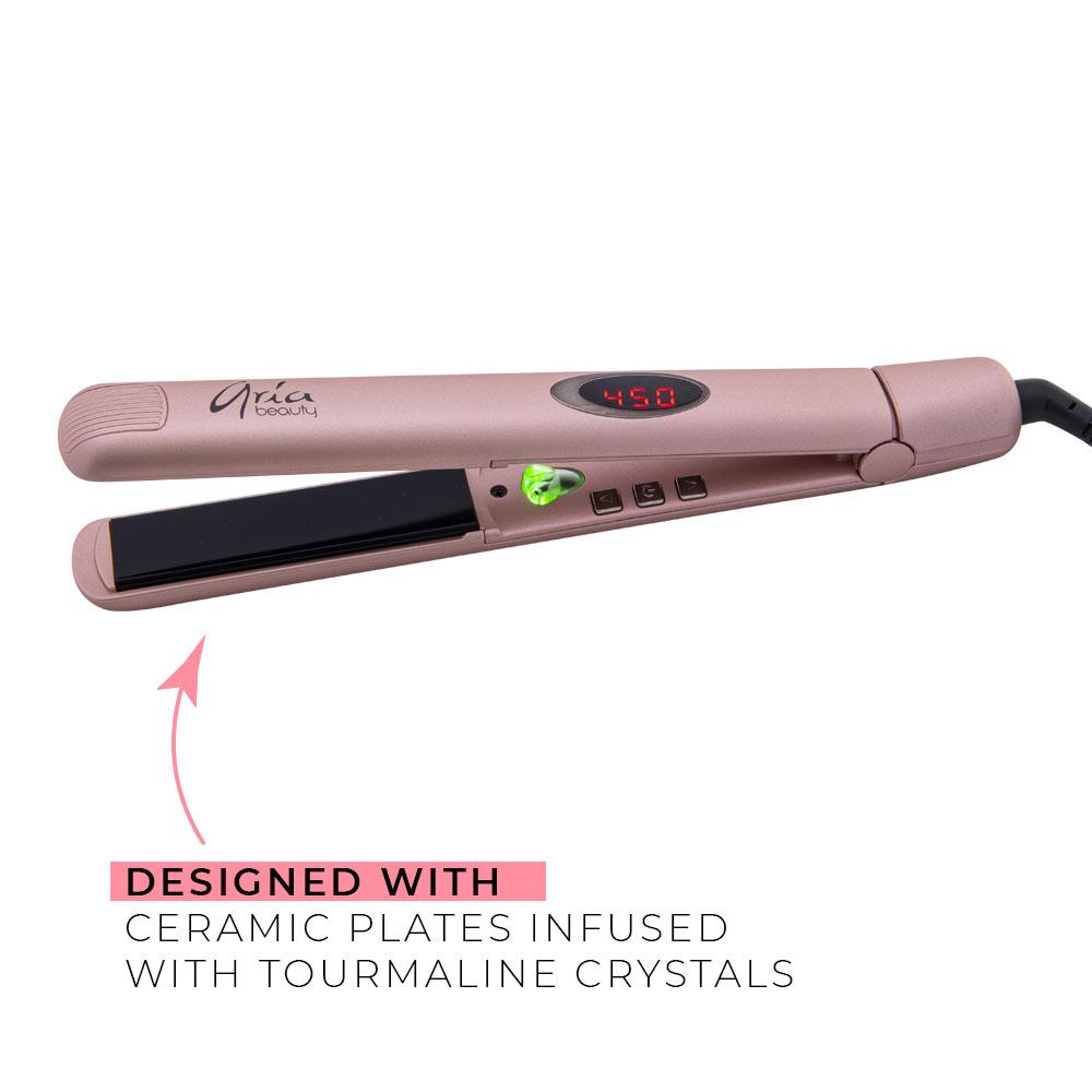 Aria Beauty 1 Rose Gold Infrared Ceramic Hair Straightener